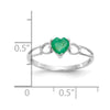 Genuine Birthstone Heart Ring — (05) May
