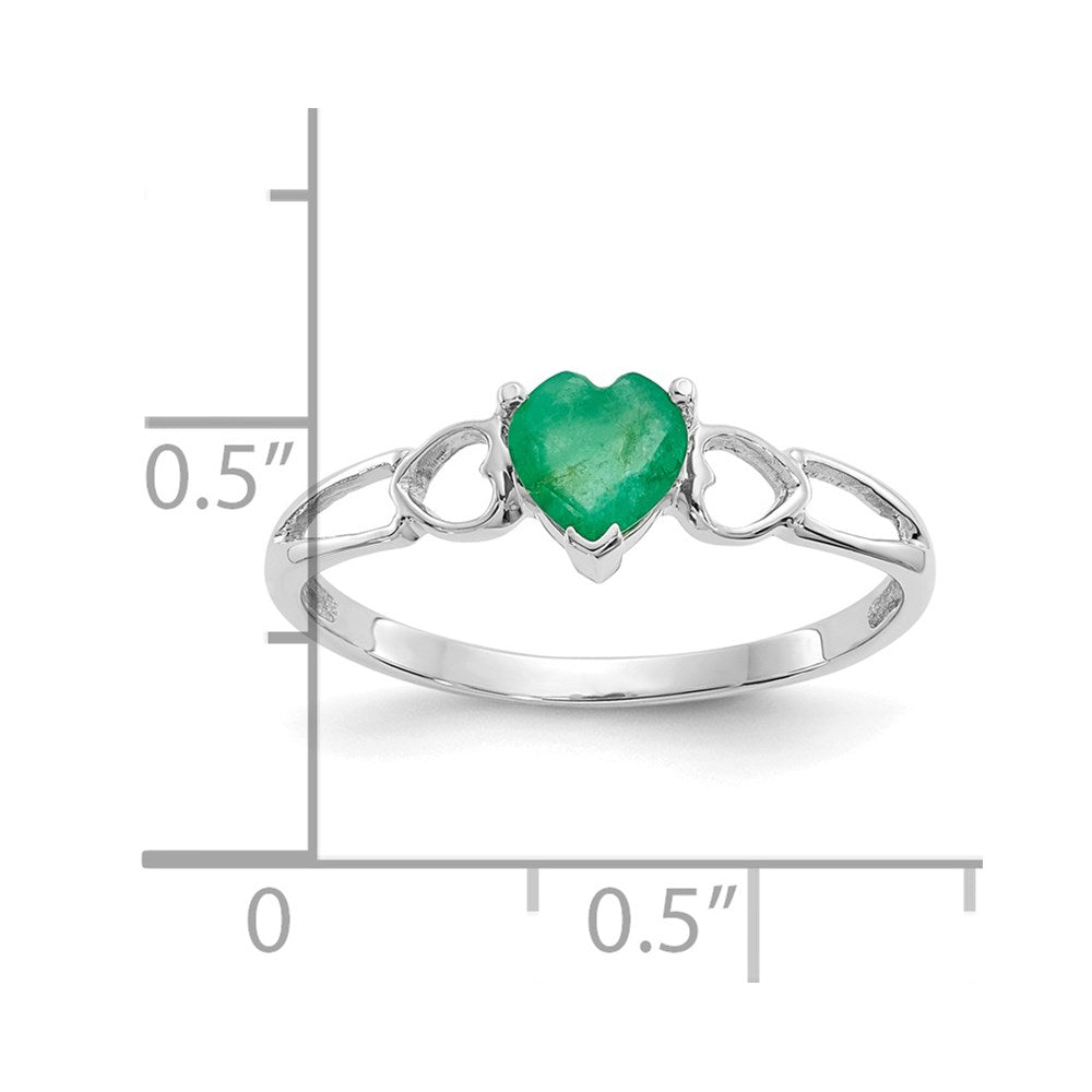 Genuine Birthstone Heart Ring — (05) May