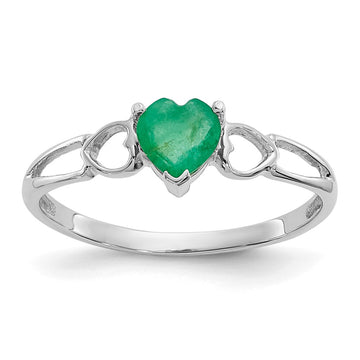 Genuine Birthstone Heart Ring — (05) May