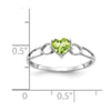 Genuine Birthstone Heart Ring — (08) August