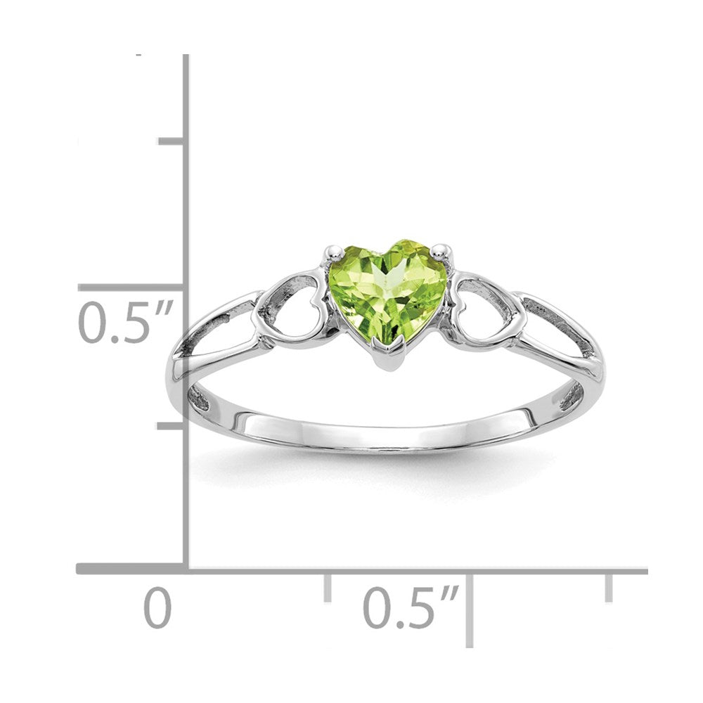 Genuine Birthstone Heart Ring — (08) August