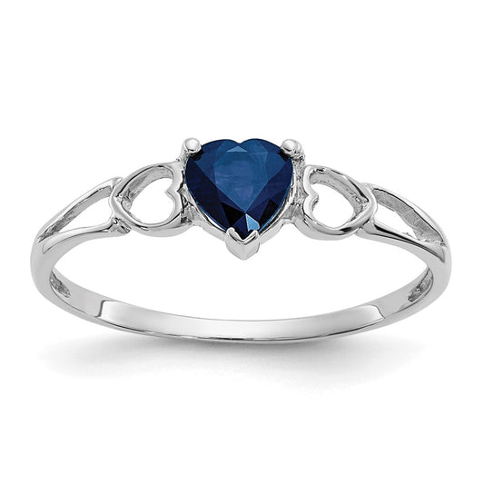 Genuine Birthstone Heart Ring — (09) September