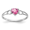 Genuine Birthstone Heart Ring