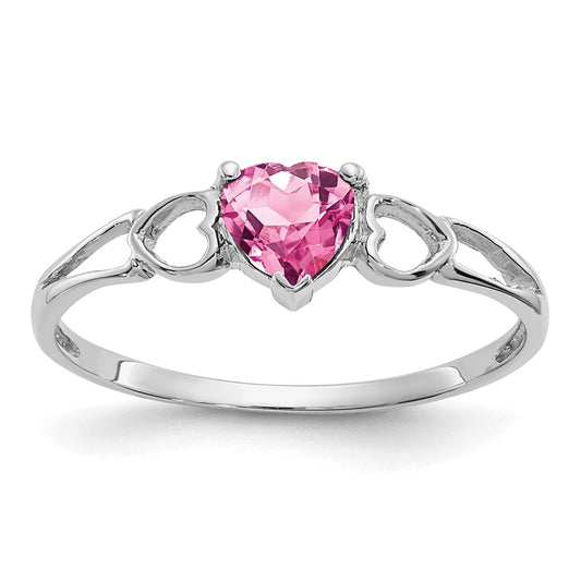 Genuine Birthstone Heart Ring