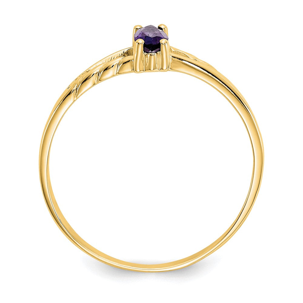 Geniune Marquise Birthstone Ring — (02) February