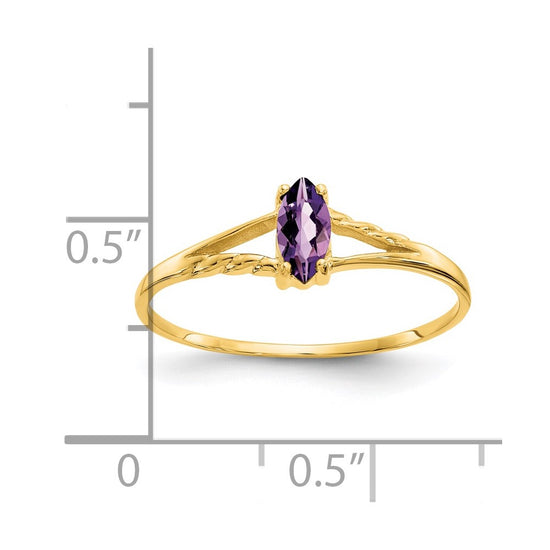 Geniune Marquise Birthstone Ring — (02) February