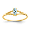 Geniune Marquise Birthstone Ring — (03) March