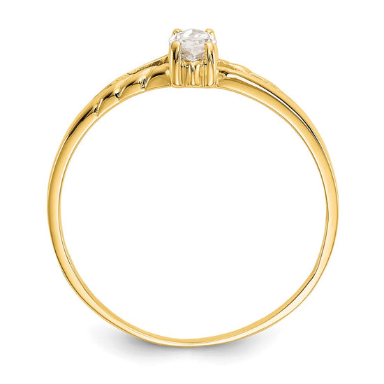 Geniune Marquise Birthstone Ring — (04) April