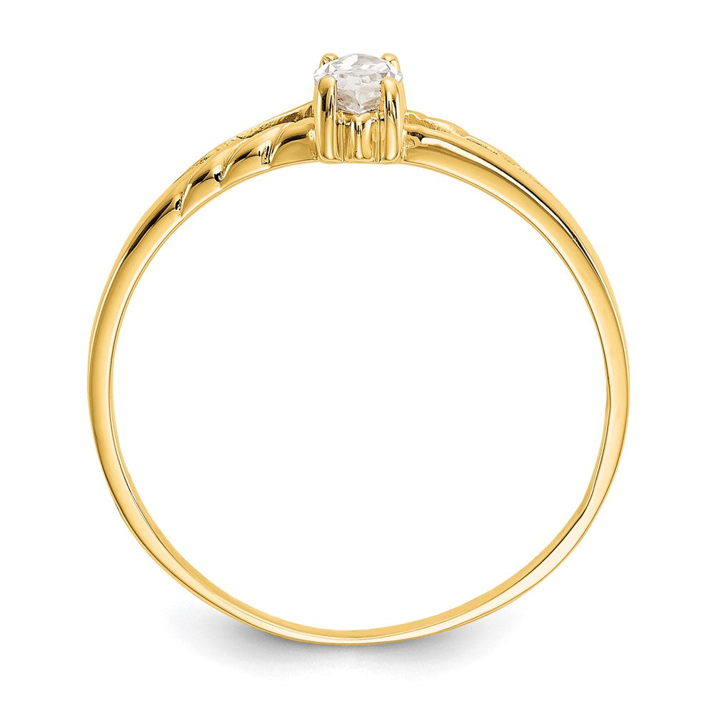 Geniune Marquise Birthstone Ring — (04) April