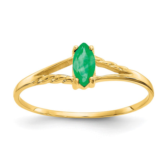 Geniune Marquise Birthstone Ring — (05) May
