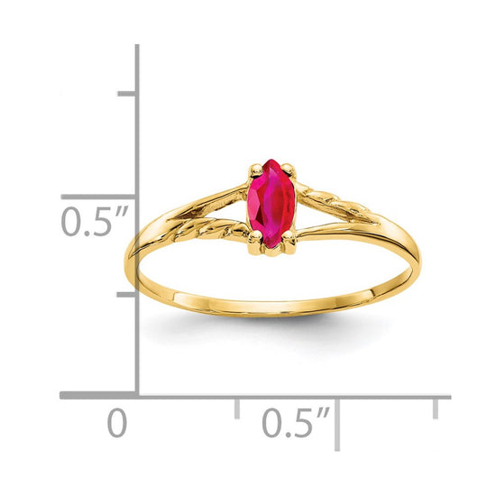 Geniune Marquise Birthstone Ring — (07) July