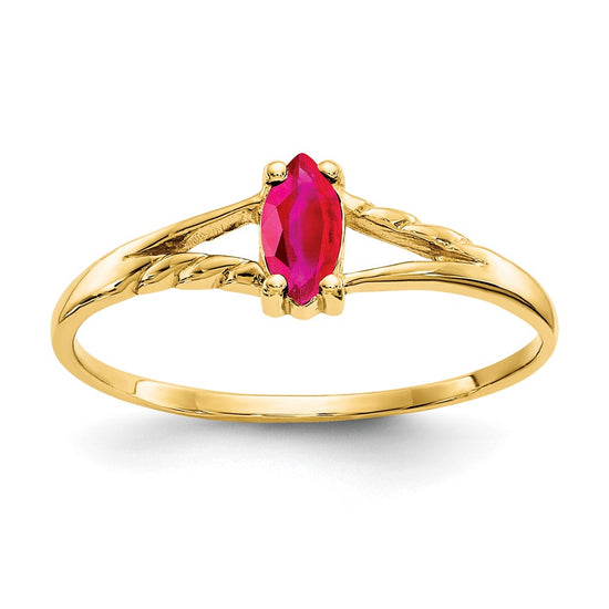 Geniune Marquise Birthstone Ring — (07) July