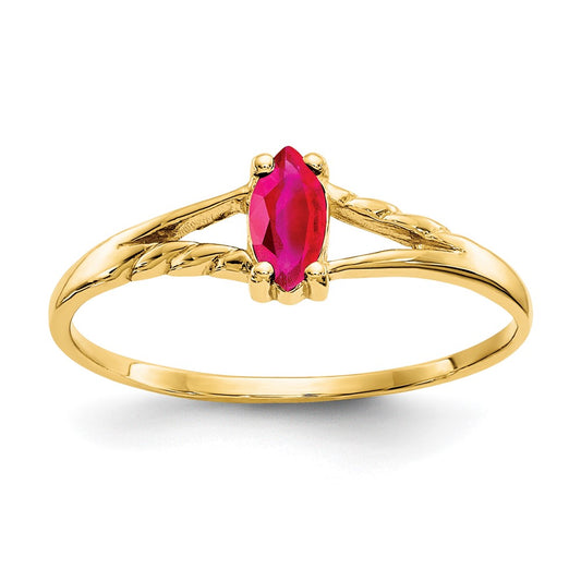 Geniune Marquise Birthstone Ring — (07) July