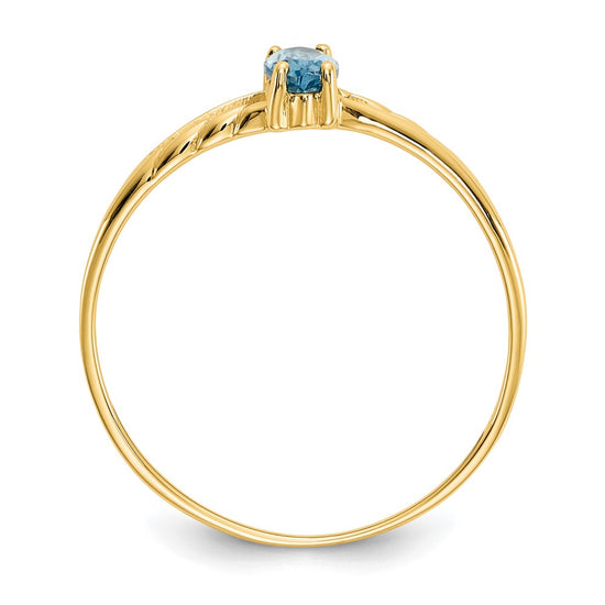 Geniune Marquise Birthstone Ring — (12) December
