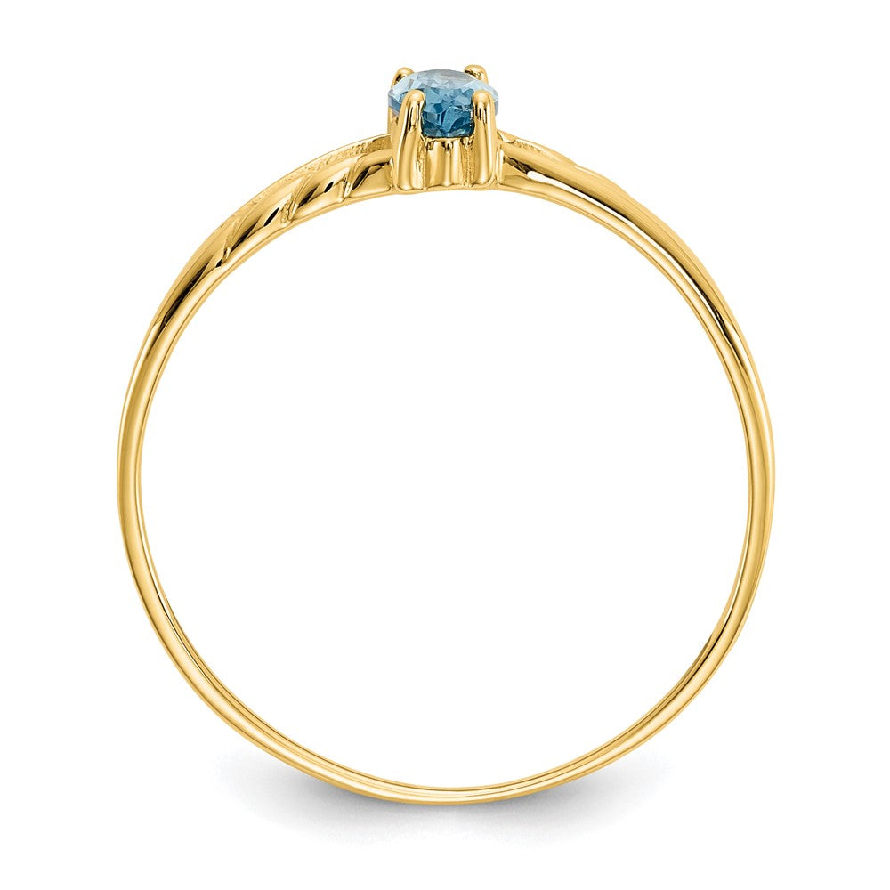 Geniune Marquise Birthstone Ring — (12) December