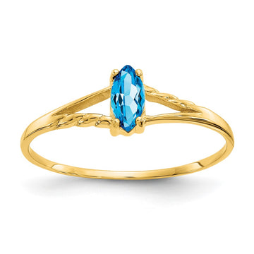 Geniune Marquise Birthstone Ring — (12) December