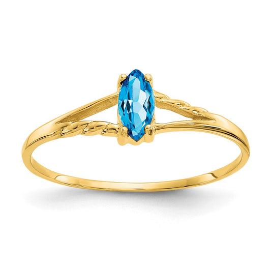 Geniune Marquise Birthstone Ring — (12) December