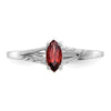 14k White Gold 6x3 Marquise Birthstone Ring Mounting
