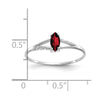 14k White Gold 6x3 Marquise Birthstone Ring Mounting
