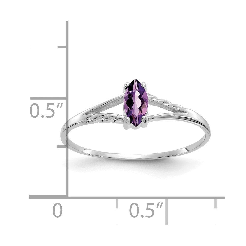 Geniune Marquise Birthstone Ring — (02) February