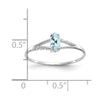 Geniune Marquise Birthstone Ring — (03) March