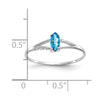 Geniune Marquise Birthstone Ring — (12) December