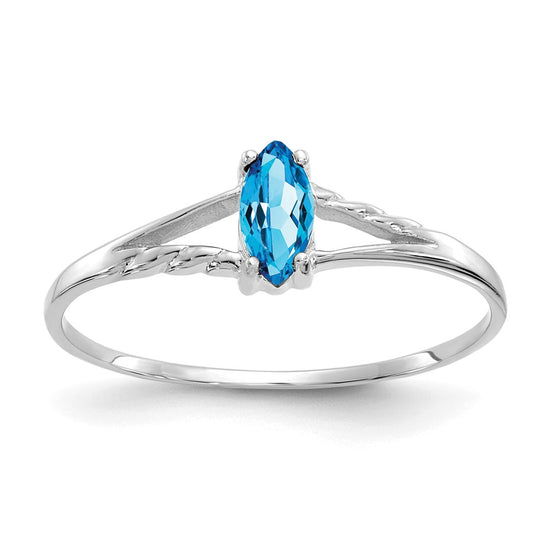 Geniune Marquise Birthstone Ring — (12) December