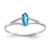 Geniune Marquise Birthstone Ring — (12) December