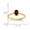 Diamond & Gemstone Birthstone Ring — Garnet
