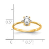Diamond & Gemstone Birthstone Ring — Topaz (White)