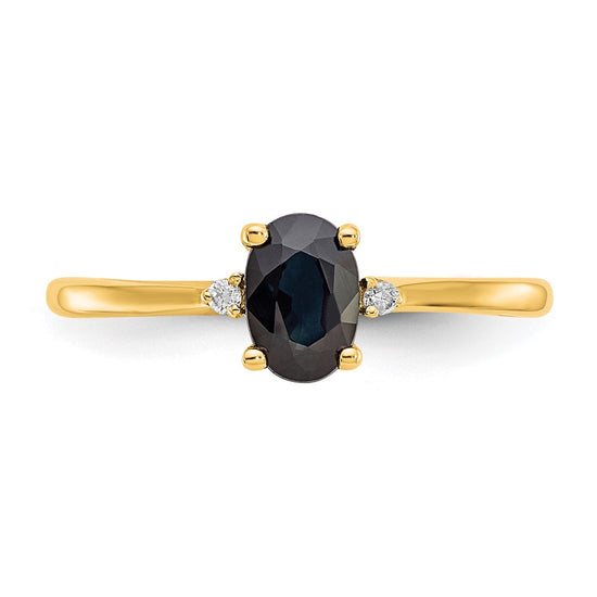 Diamond & Gemstone Birthstone Ring — Sapphire