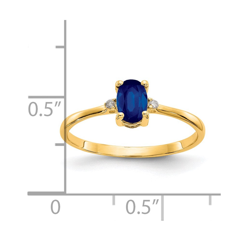 Diamond & Gemstone Birthstone Ring — Sapphire