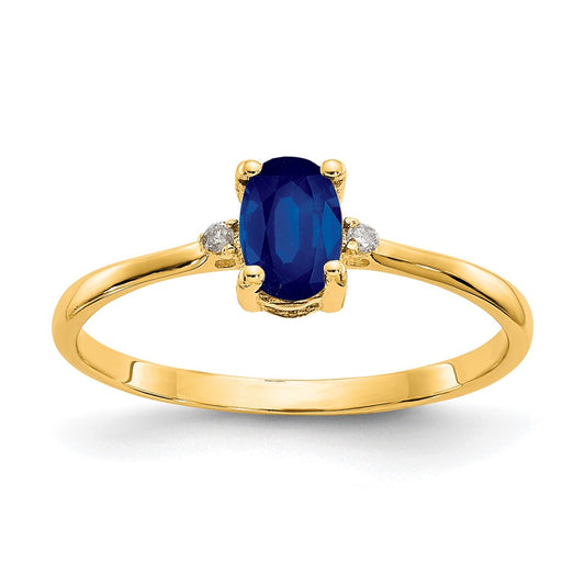 Diamond & Gemstone Birthstone Ring — Sapphire