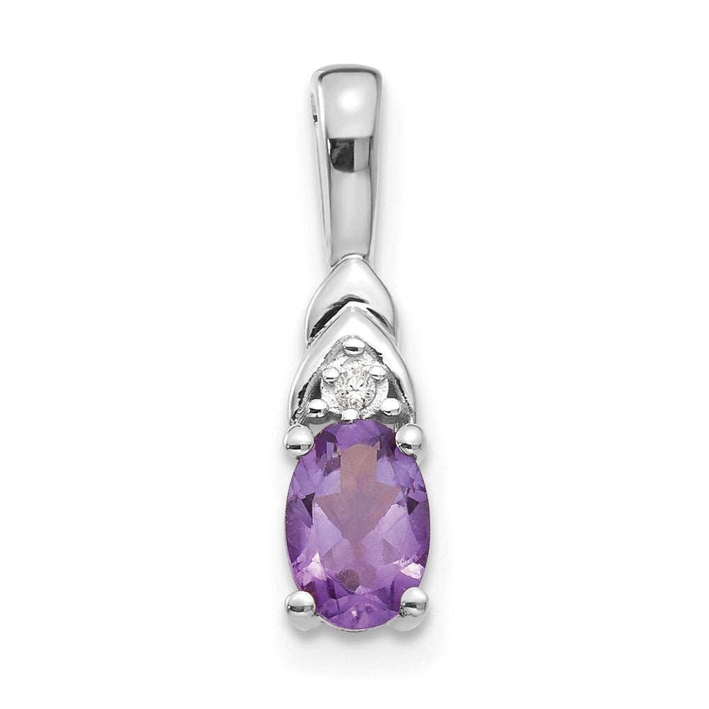 Oval Gemstone & Diamond Pendants