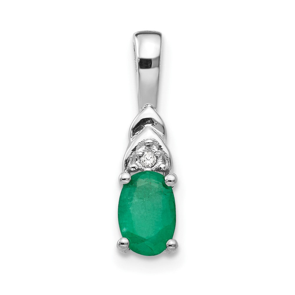 Oval Gemstone & Diamond Pendants