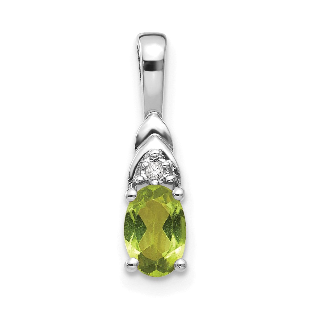 Oval Gemstone & Diamond Pendants