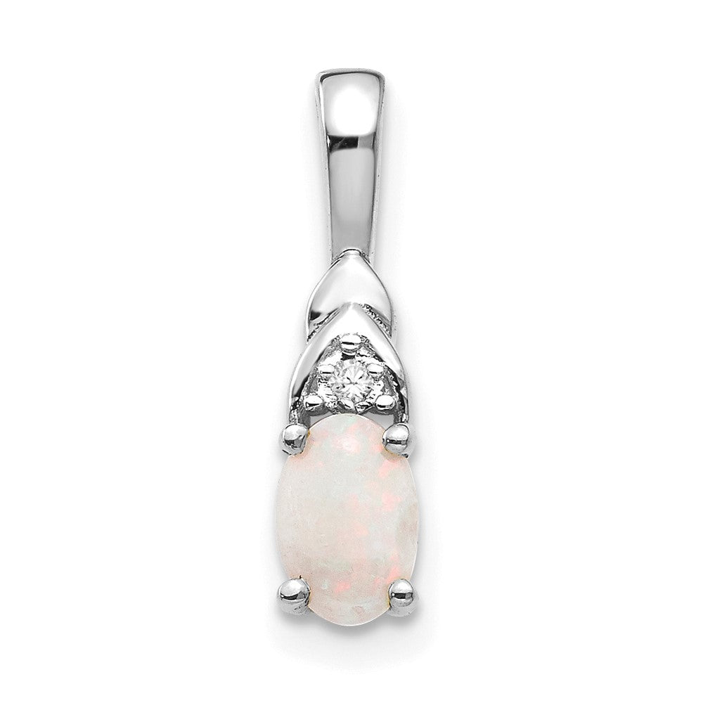 Oval Gemstone & Diamond Pendants