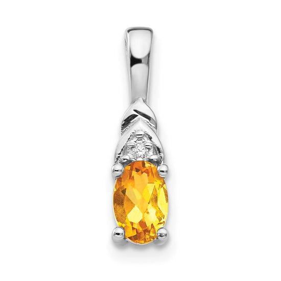 Oval Gemstone & Diamond Pendants