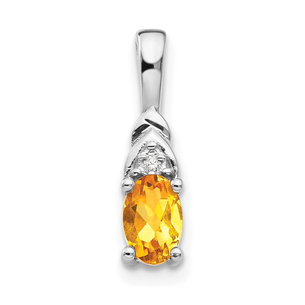 Oval Gemstone & Diamond Pendants