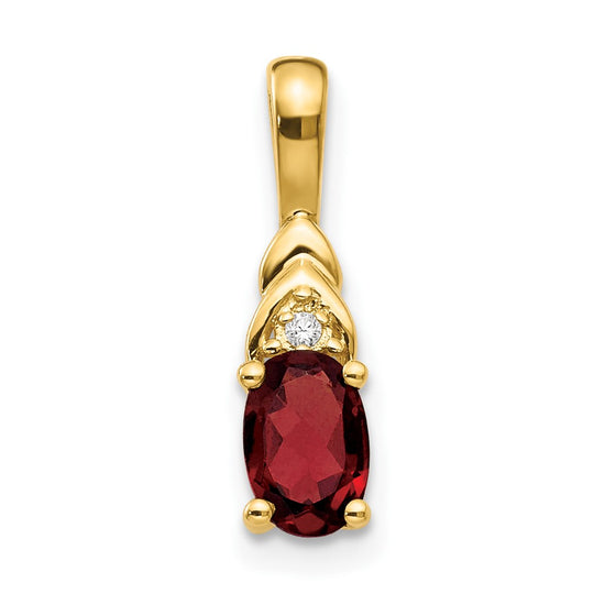 Oval Gemstone & Diamond Pendants