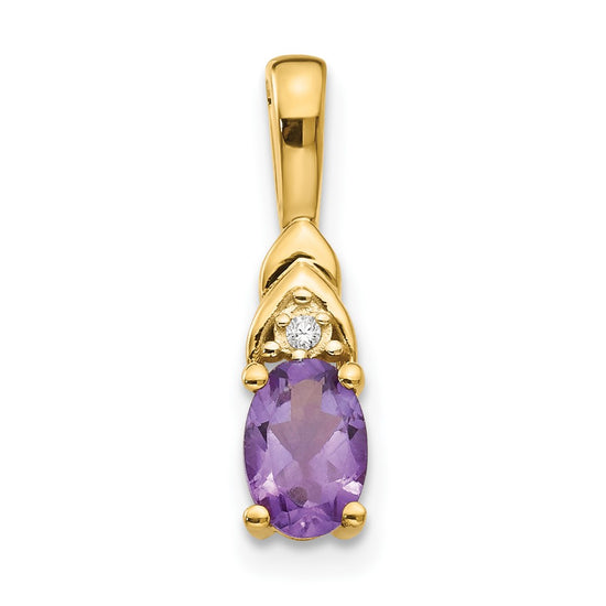 Oval Gemstone & Diamond Pendants