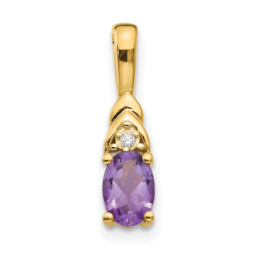 Oval Gemstone & Diamond Pendants