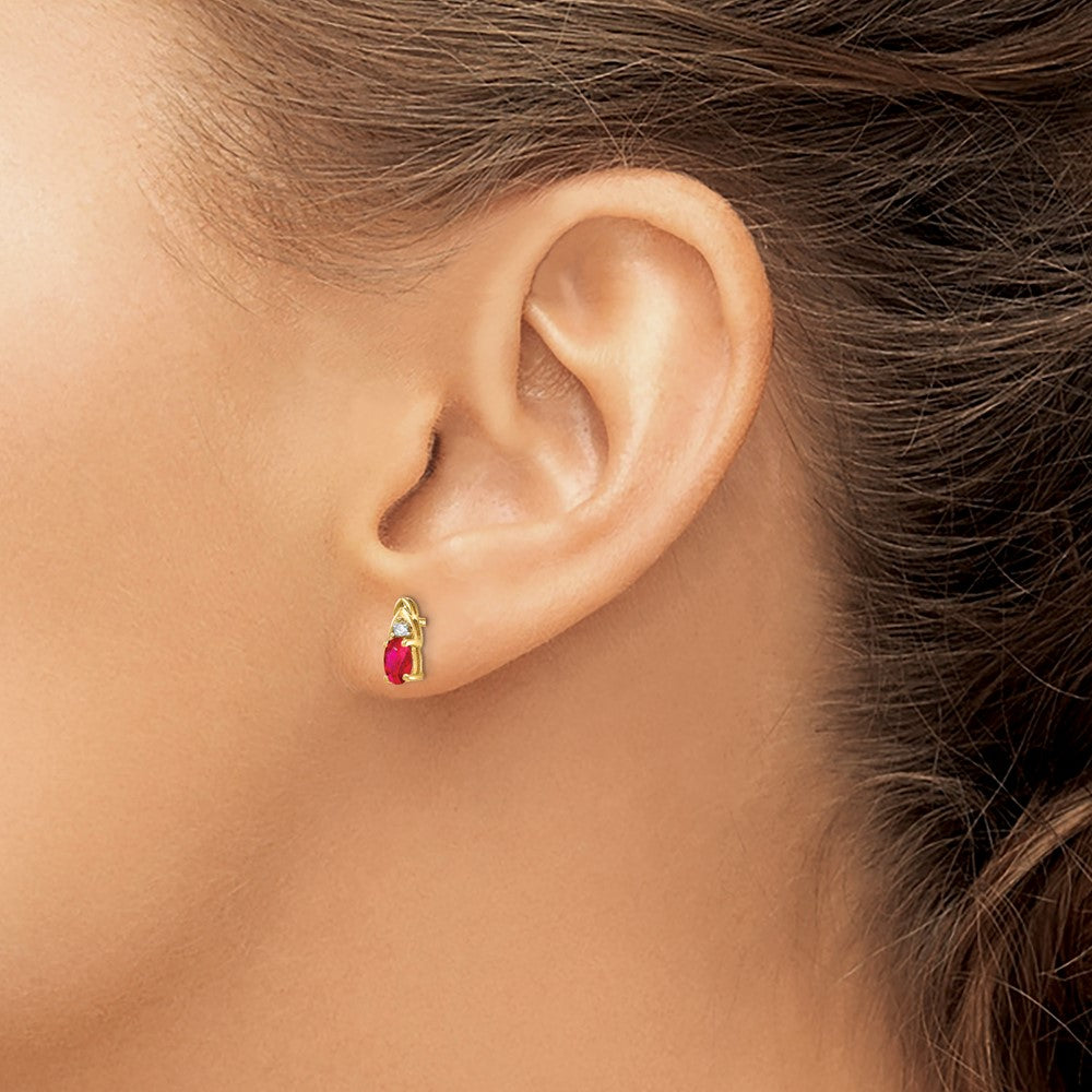 Gemstone and Diamond Earrings