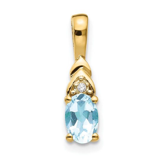 Oval Gemstone & Diamond Pendants