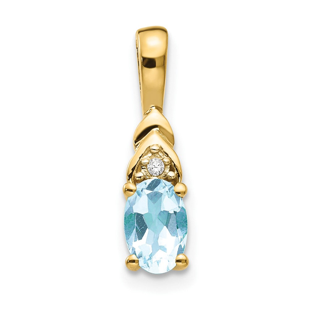 Oval Gemstone & Diamond Pendants