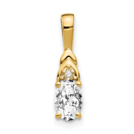 Oval Gemstone & Diamond Pendants
