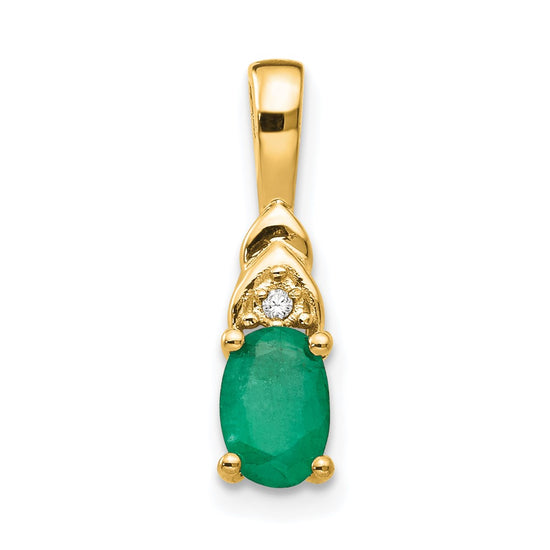 Oval Gemstone & Diamond Pendants
