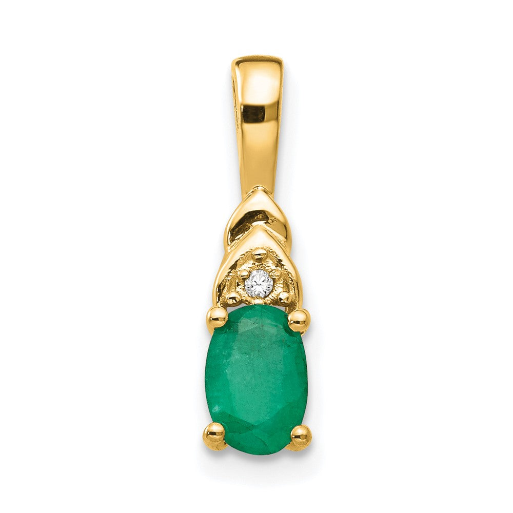 Oval Gemstone & Diamond Pendants