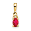 Oval Gemstone & Diamond Pendants