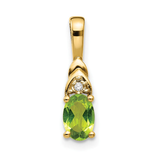 Oval Gemstone & Diamond Pendants